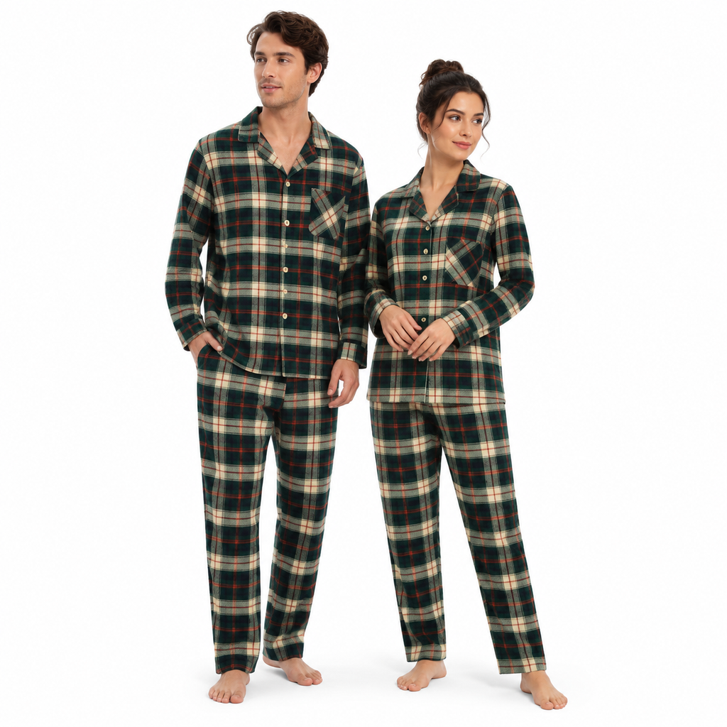 Cedar Brushed Cotton Pajama Set
