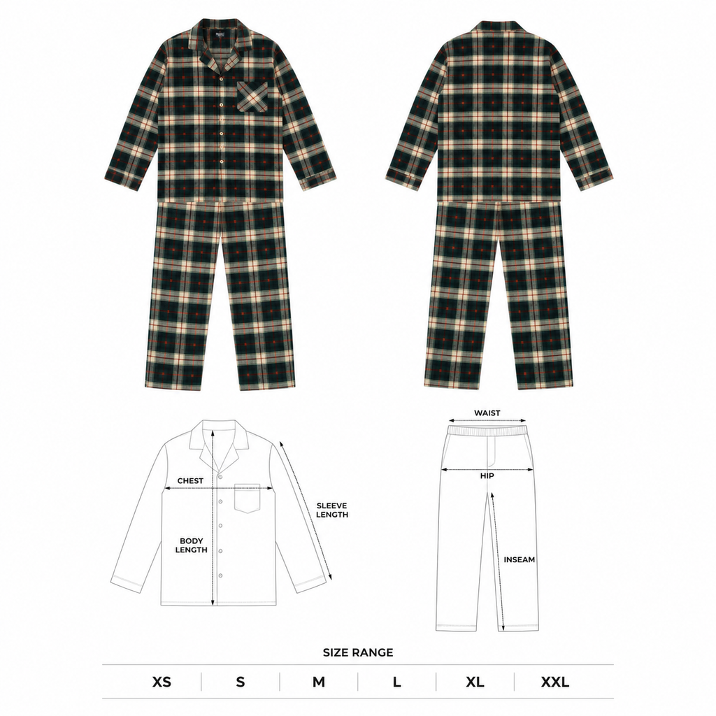 Cedar Brushed Cotton Pajama Set