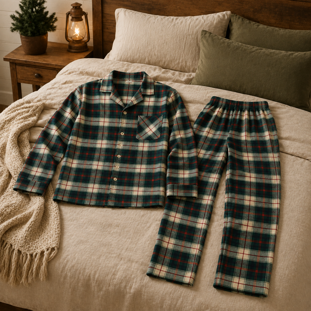 Cedar Brushed Cotton Pajama Set