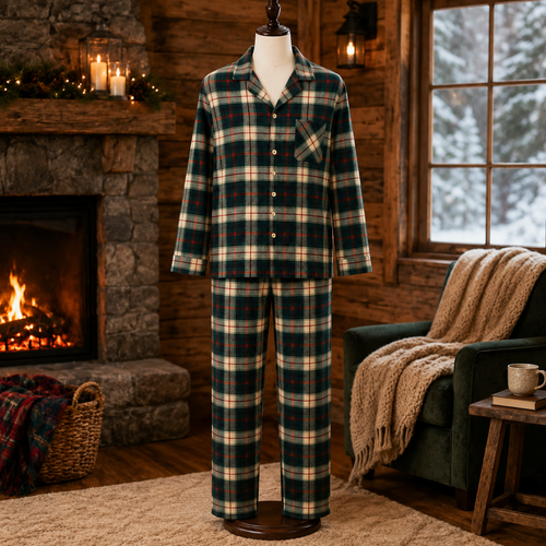 Cedar Brushed Cotton Pajama Set