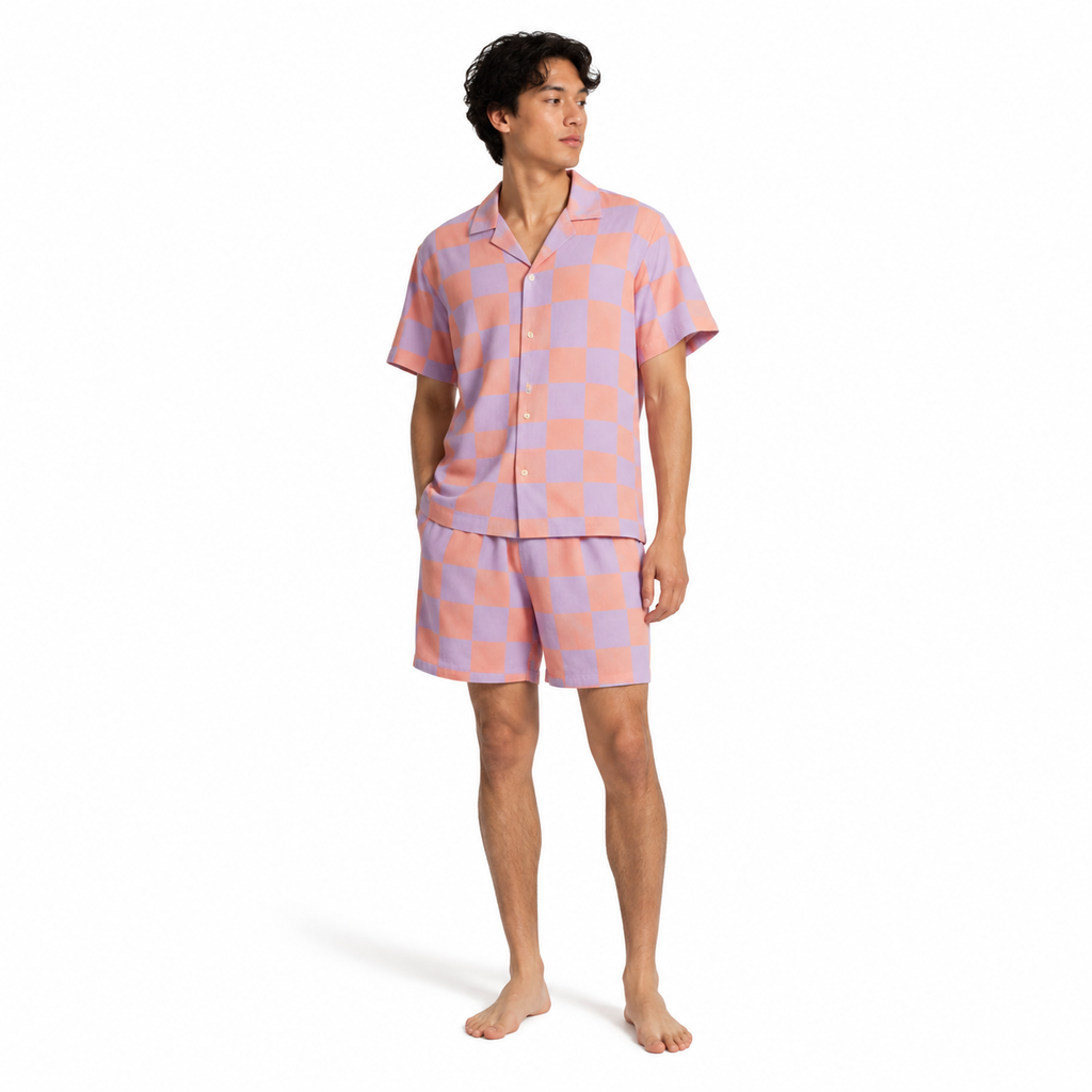 Checker Nap Short Pajama Set