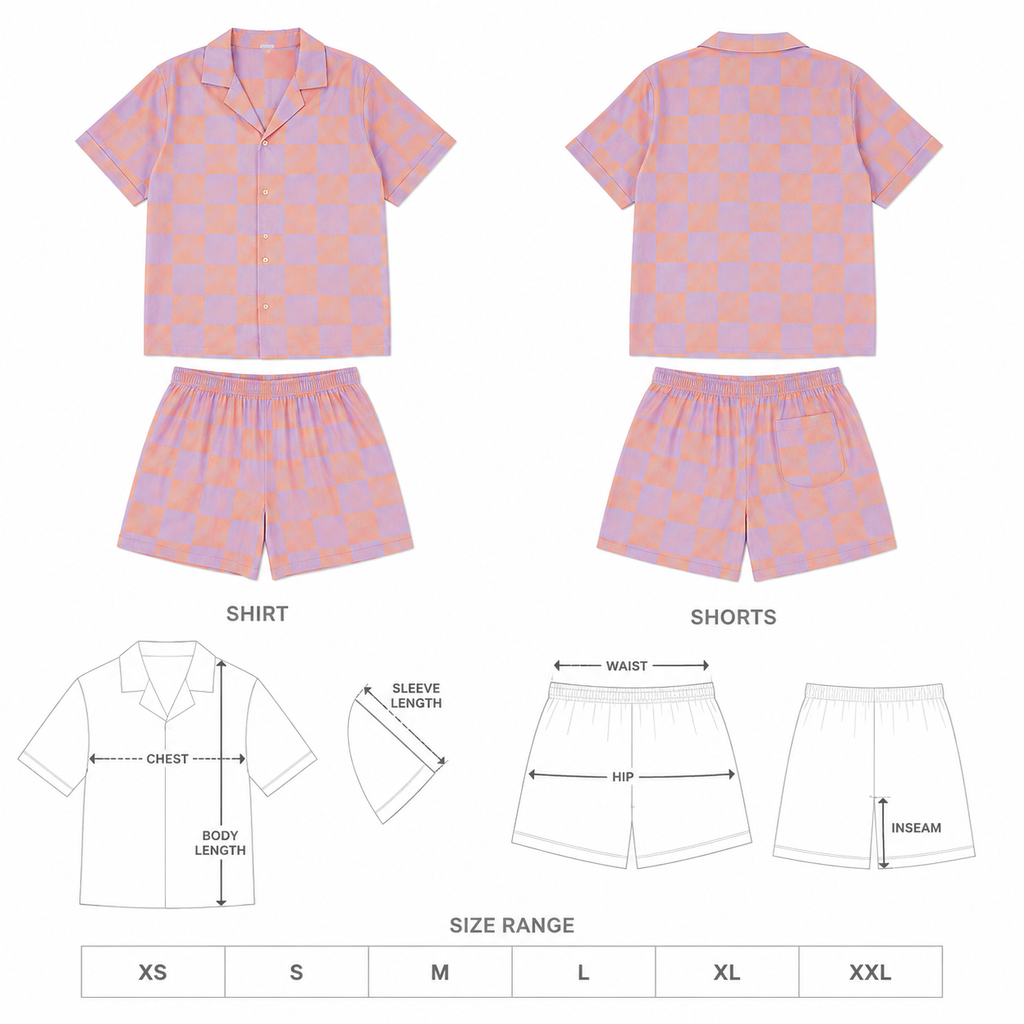 Checker Nap Short Pajama Set