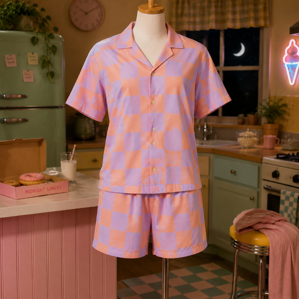 Checker Nap Short Pajama Set