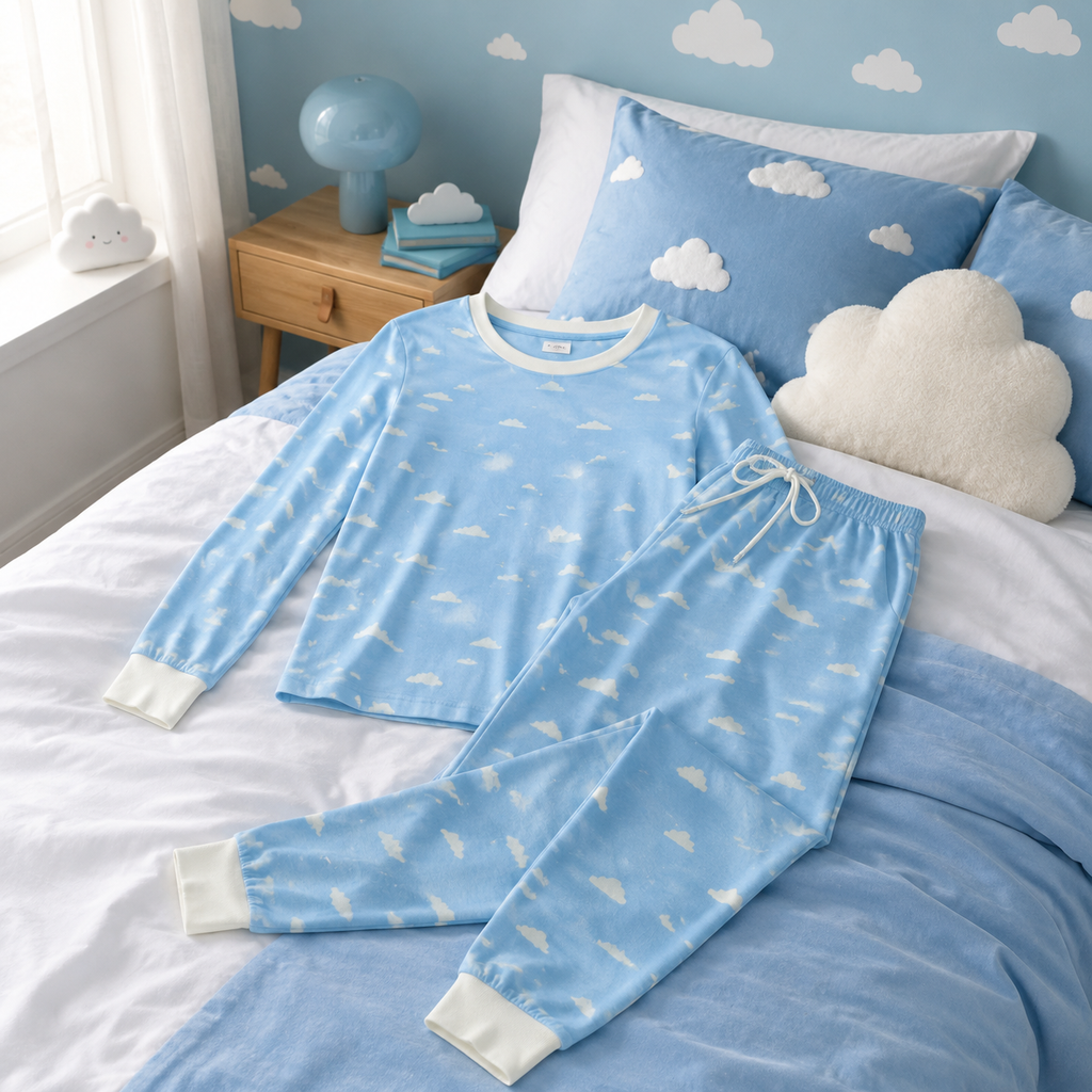 Cloud Bounce Printed Pajama Set