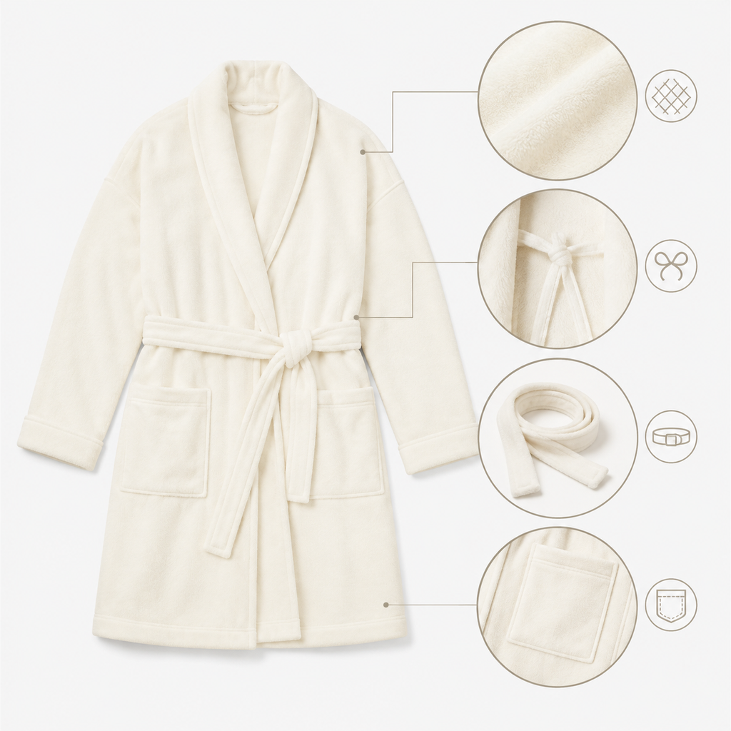 Colette Cloud-Knit Wrap Robe