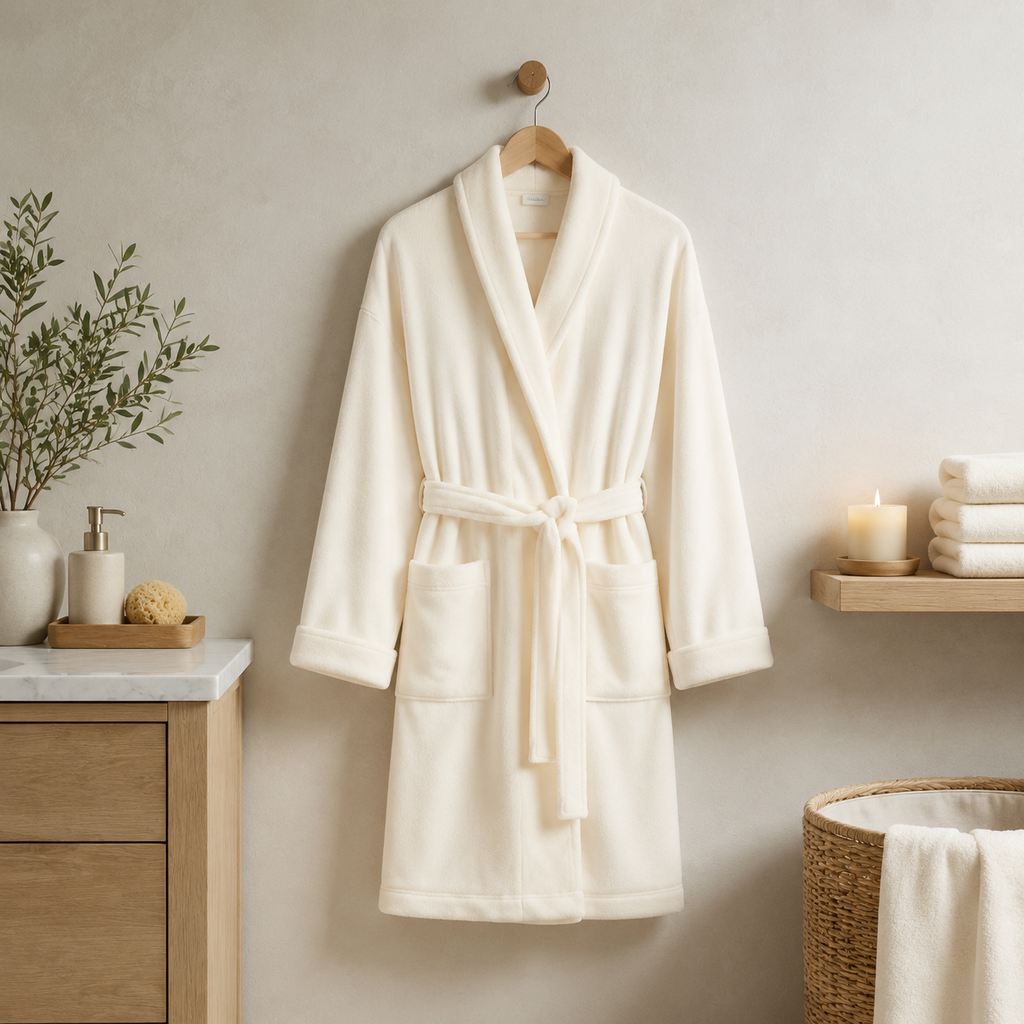 Colette Cloud-Knit Wrap Robe