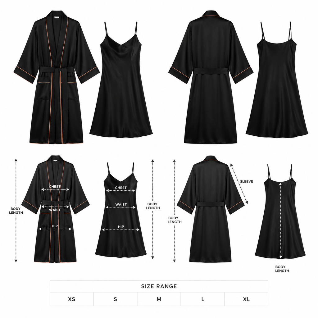 Eclipse Silk-Touch Slip and Robe Set