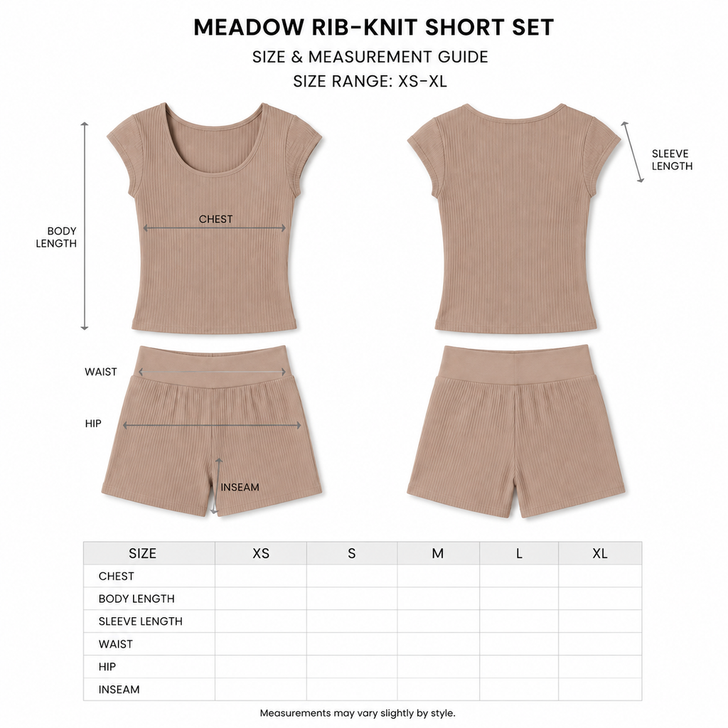 Meadow Rib-Knit Short Set