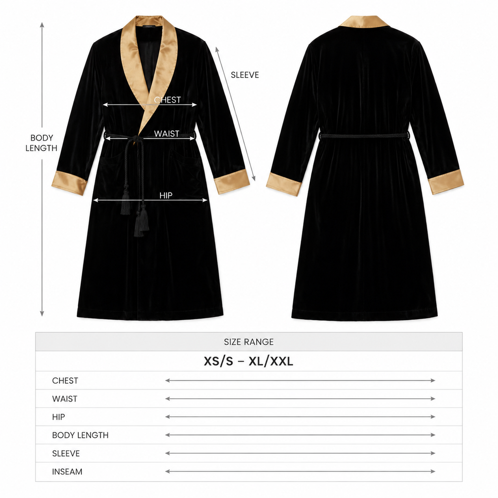 Midnight Velvet Smoking Robe