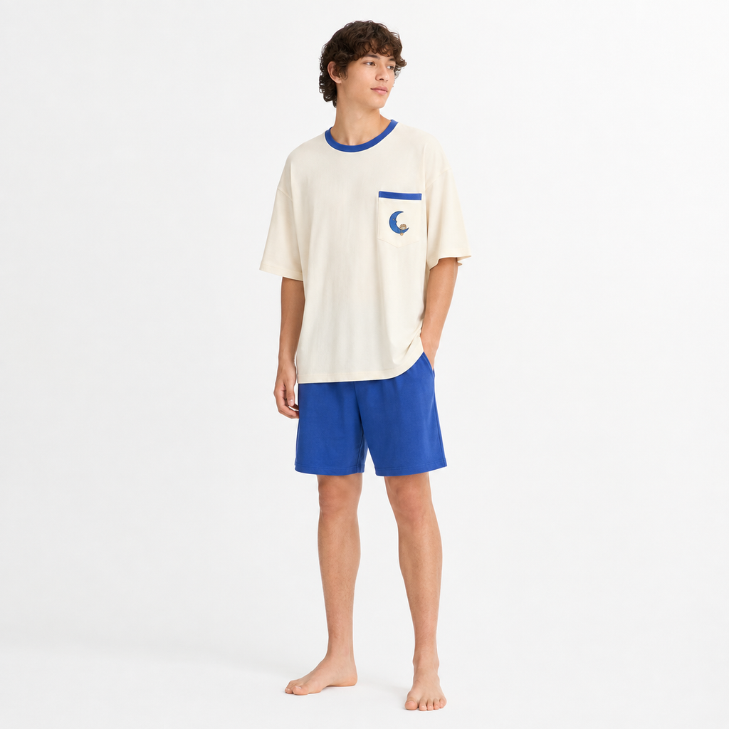 Moon Snack Oversized Sleep Tee Set