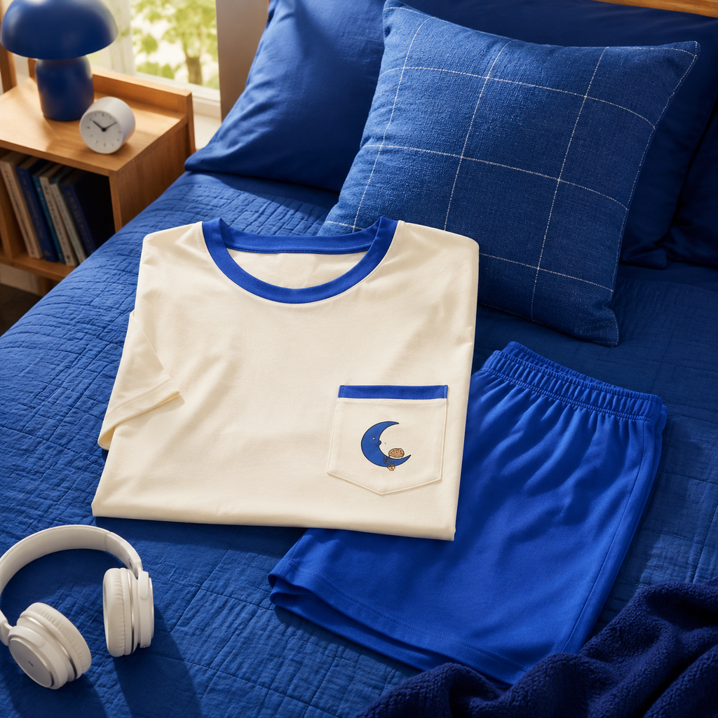 Moon Snack Oversized Sleep Tee Set