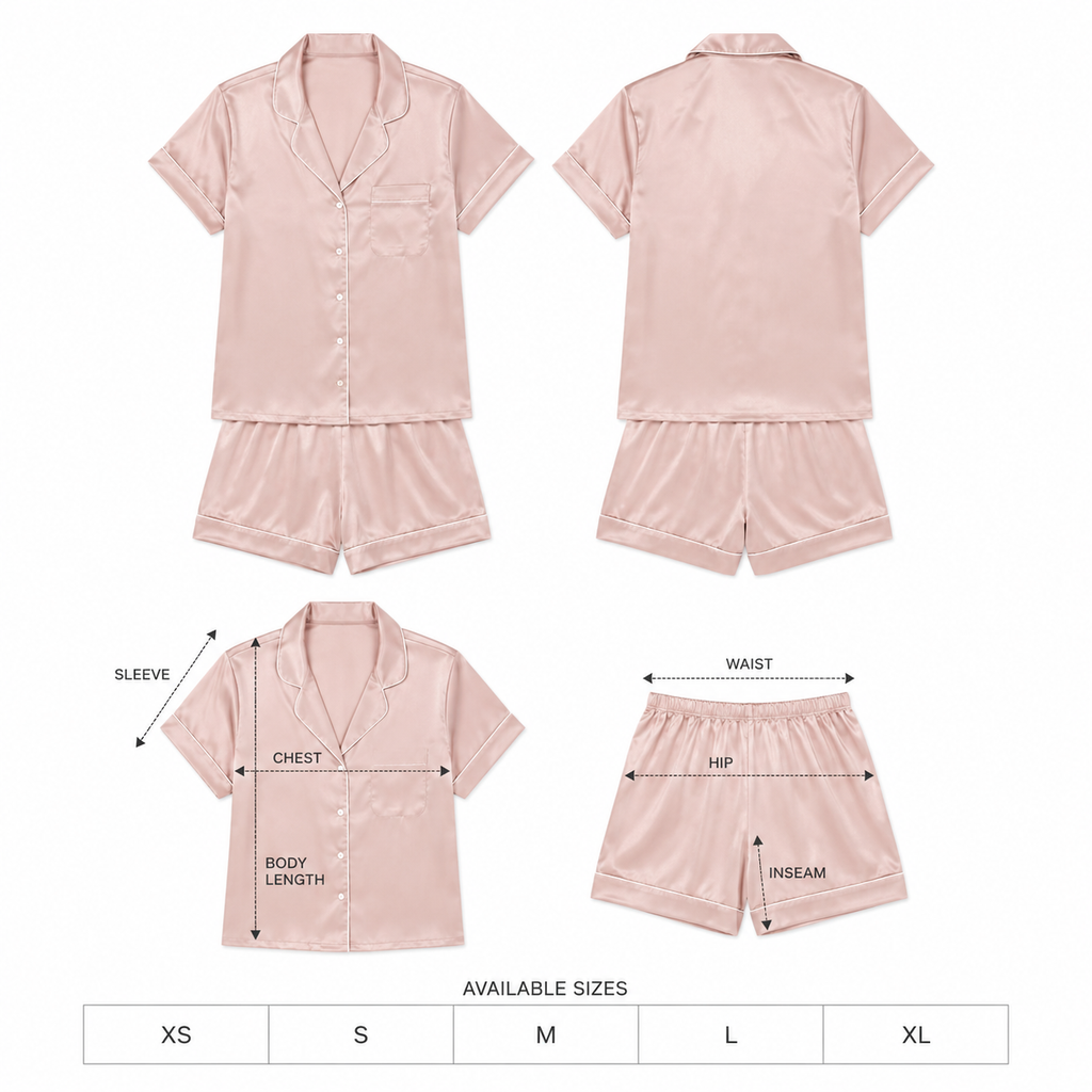 Rosalie Short Satin Pajama Set