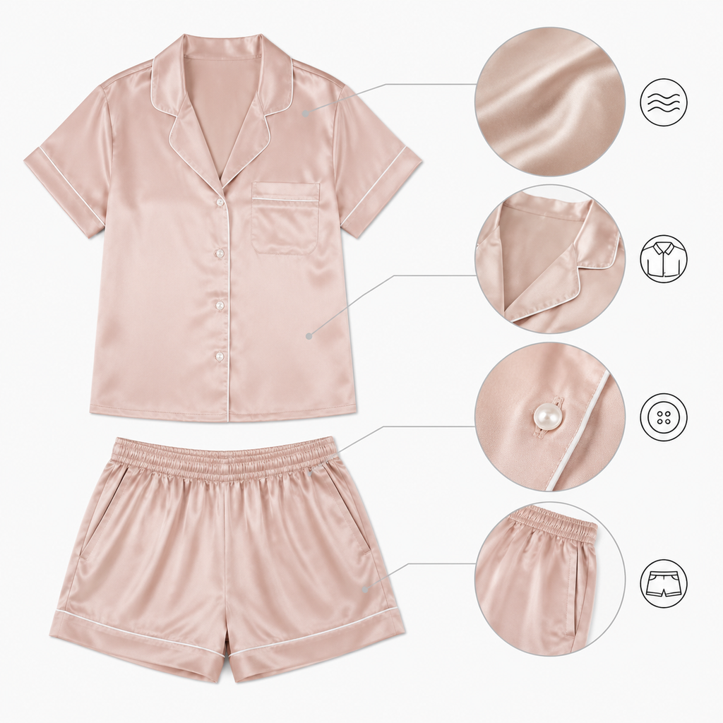 Rosalie Short Satin Pajama Set